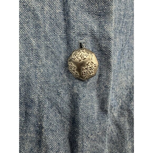 Pendleton Chambray Embroidered Shirt Mini Dress Women 12 Blue Ethereal Western - Picture 7 of 9